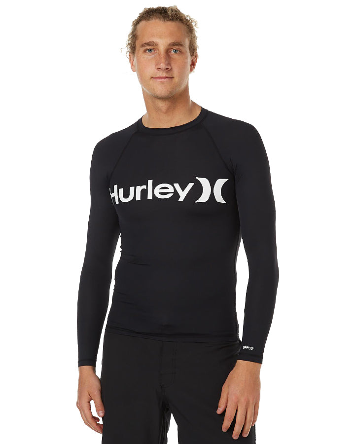 Hurley OAO Quickdry Rashguard Manches Longues Homme - Protection UPF50+ Surf